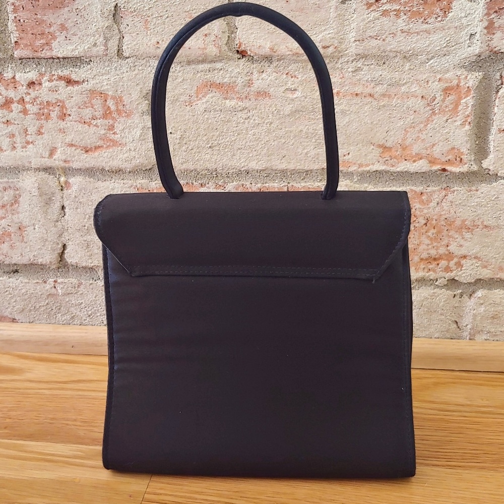 Henri Bendel l Black Satin Bag
